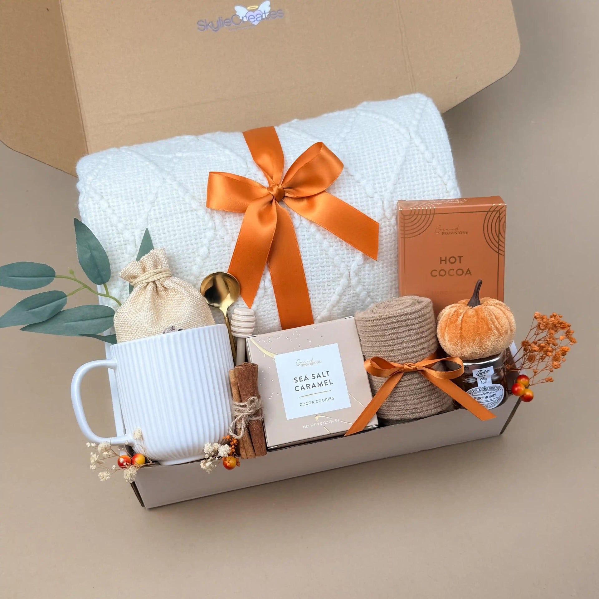 Autumn Cozy Comfort Get Well Gift Basket for Women