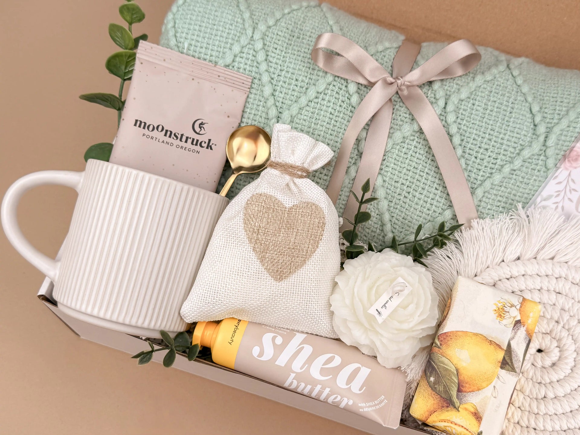 Snuggle Sip Gift Box – Cozy Gift Basket with Blanket, Mug, Cocoa & Hand Cream Set | Human-to-Human Connection 3