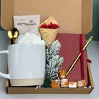 Sweet Moments Gift Box for Loved Ones, Friends & Colleagues – Hot Cocoa, Mug, Notebook & Treats, Perfect Thinking of You Gift 7855
