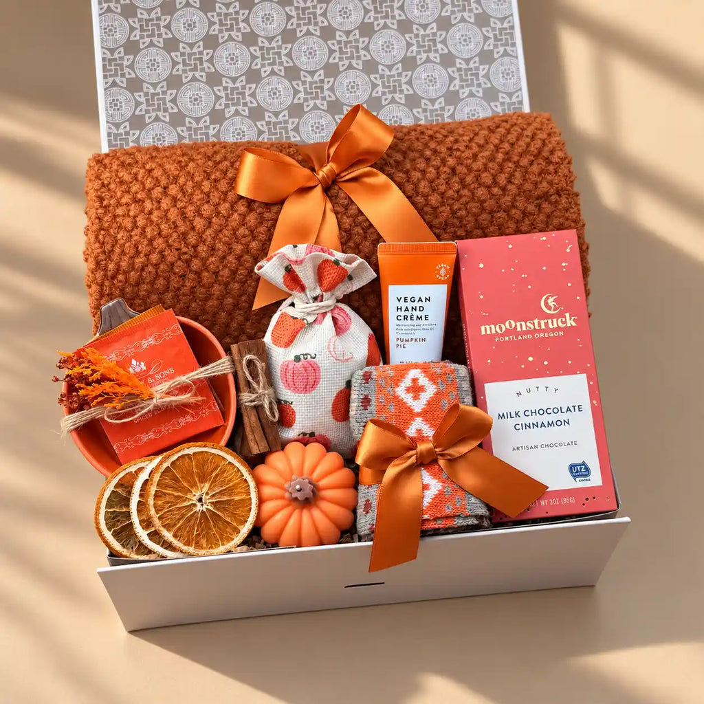 Women's Thanksgiving Gift Basket Fall Comfort Pumpkin