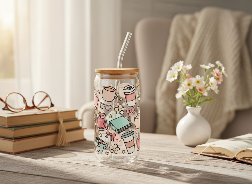 Bookish Flirt Glass Cup