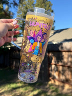 Golden Acrylic Lava Drill Tumbler with Handle 40oz