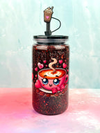 Coffee Smile Tumbler: 16 oz Acrylic Cup with Reusable Straw