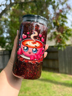 Coffee Smile Tumbler: 16 oz Acrylic Cup with Reusable Straw