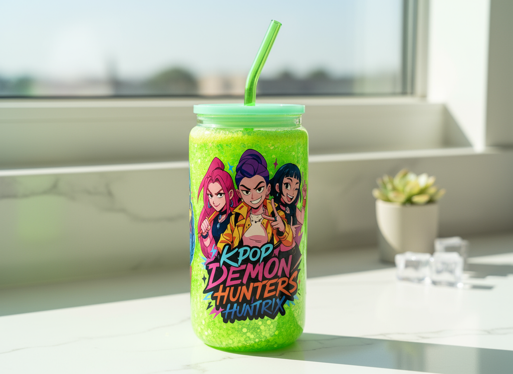 Keypop Demov Hunters Glass Cup in vibrant setting