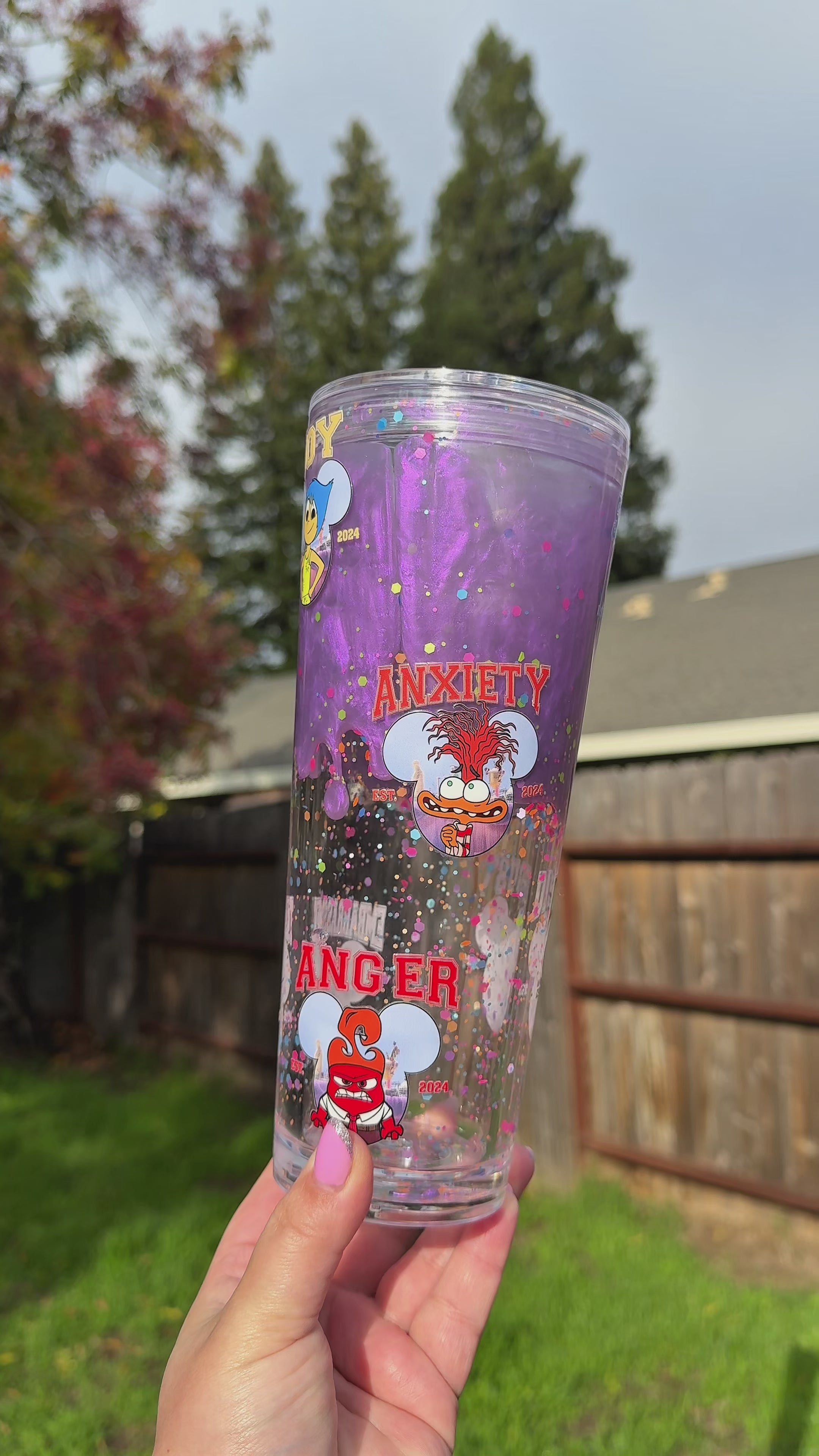Inside Out Lava Drip Snow Globe Cup 24oz video