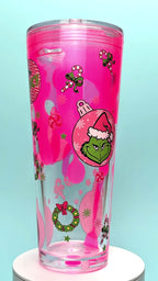 Grinch Stole Lava Drip Snow Globe Cup 24oz - Video