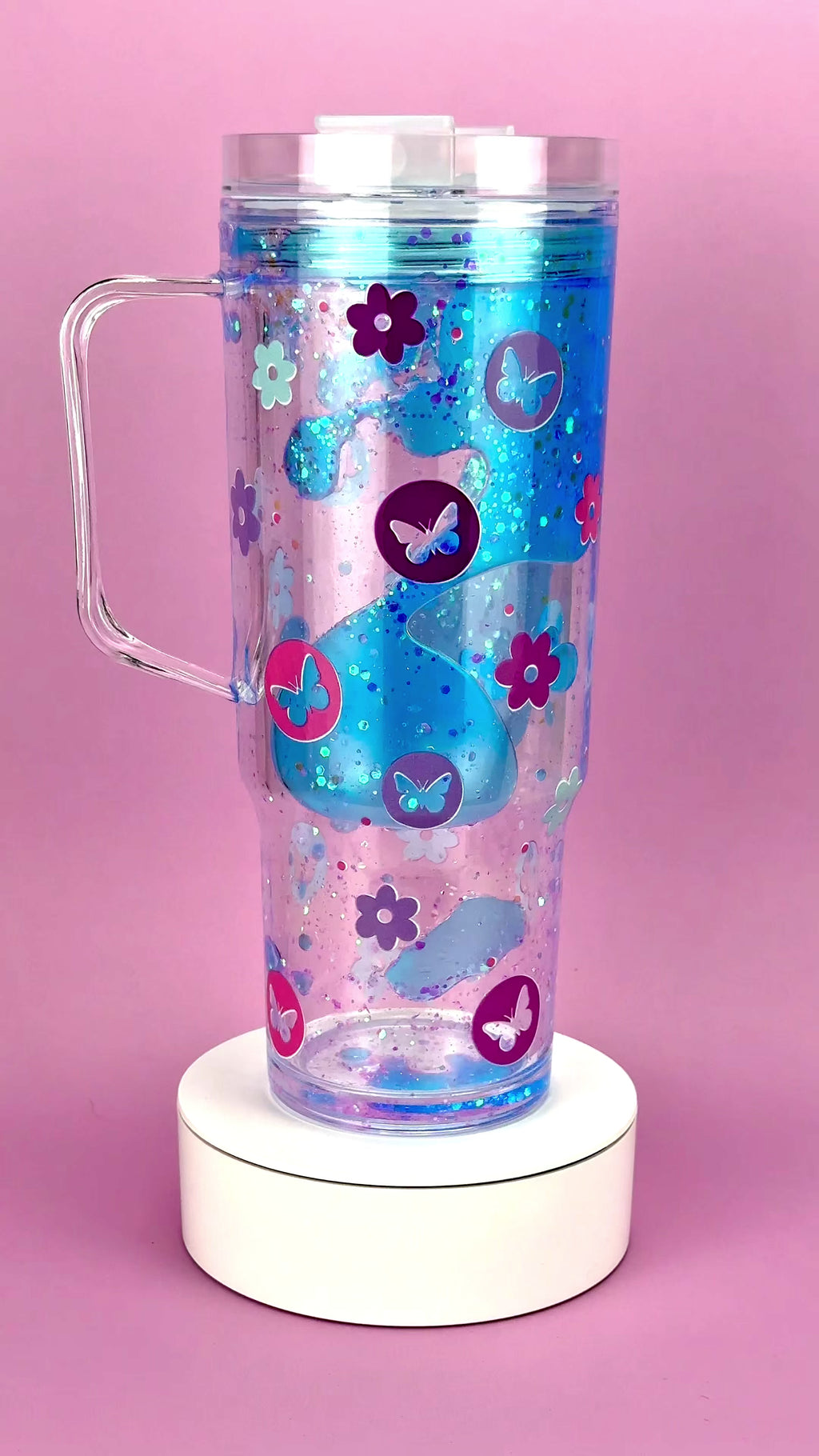 Blue Lava Drip Tumbler with Handle 40oz video