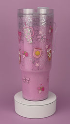 Flower Bow Gift Snow Globe Cup 40oz Video