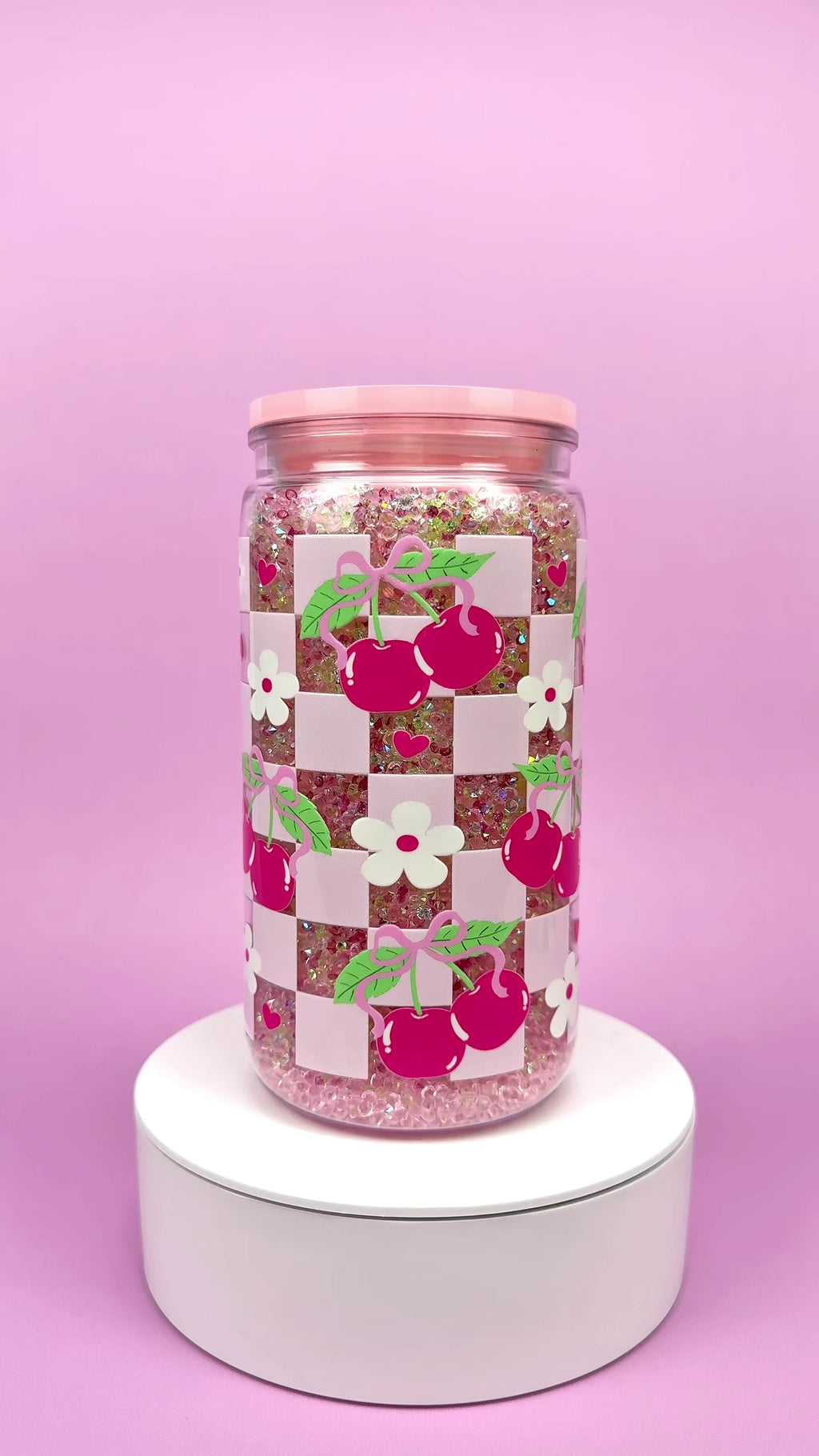 Cherry Sparkle Crystals Tumbler 16 oz video