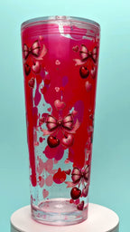 Red Cherry Lava Drip Snow Globe Cup 24oz - Video