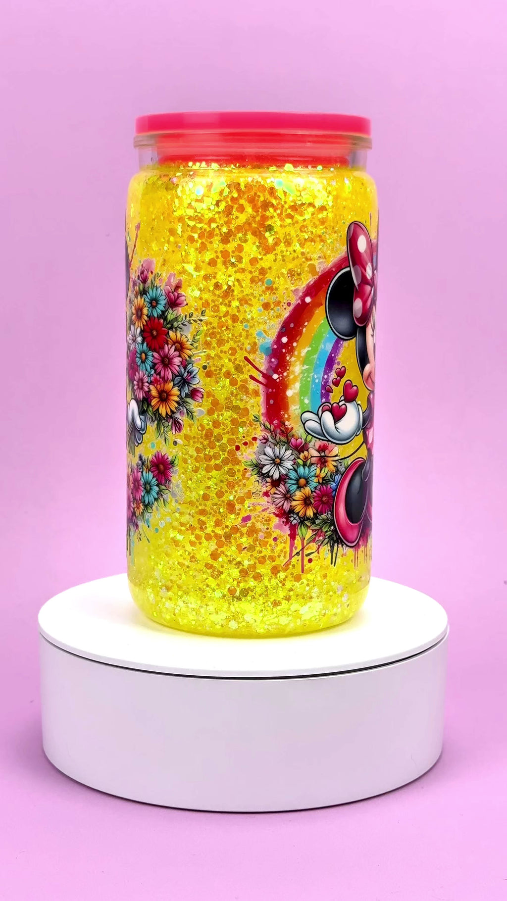 Minnie Mouse Snow Globe Tumbler 16oz — Lid & Straw video