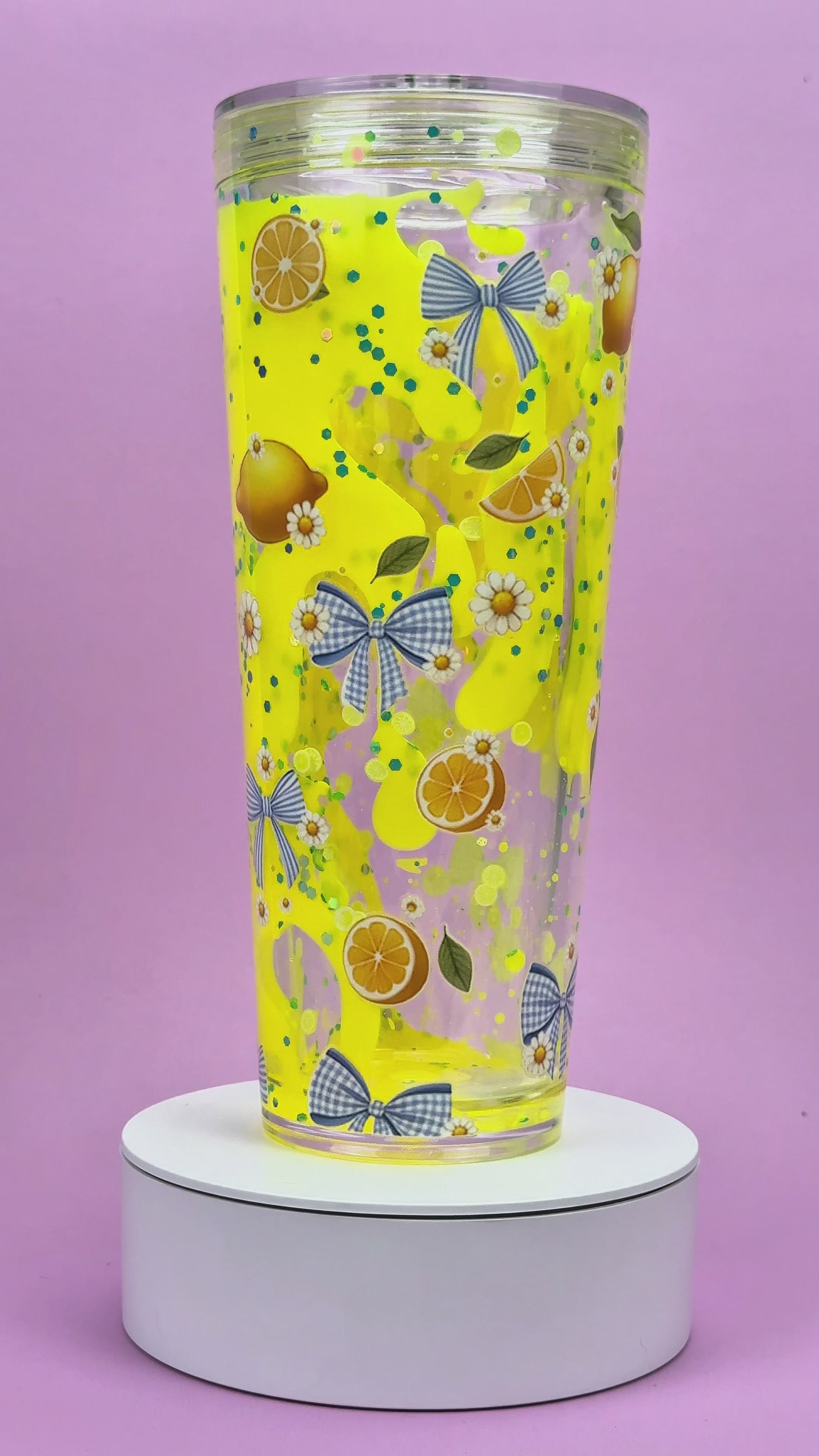 Lemon Lava Drip Snow Globe Cup 24oz Video
