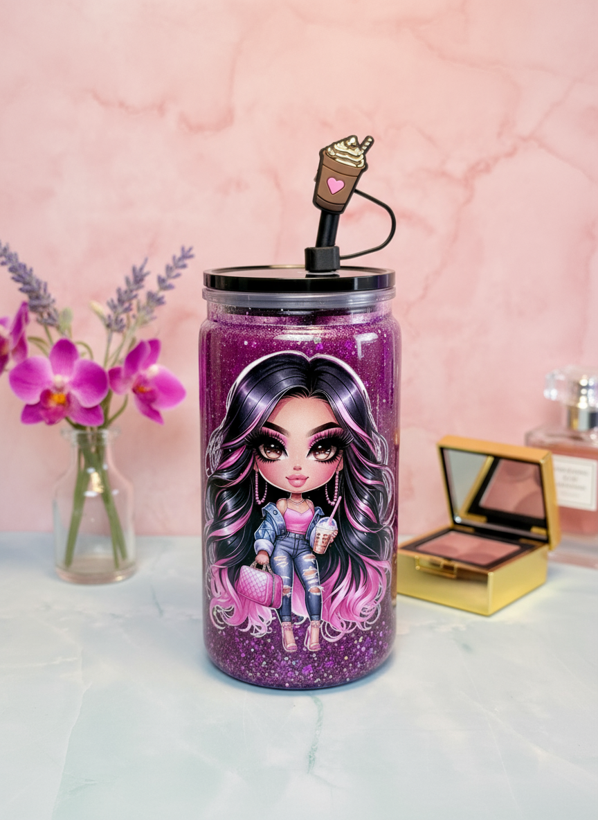 Purple Glam Tumbler