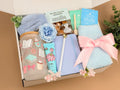 Tranquil Blue Gift Box – Handmade Cozy Self-Care Set with Tumblers & Tea, Perfect for Relaxation Image 1